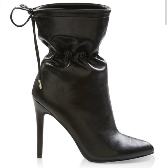 Pointed Toe Tie Back Stiletto Booties - Picture 1 of 5